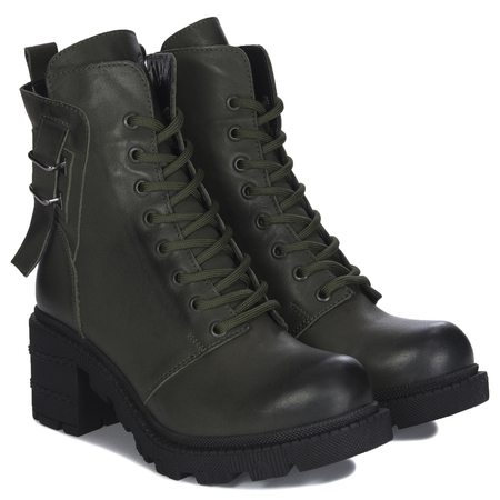 Boccato Women's Khaki Leather Boots