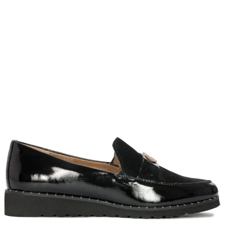 Filippo Shoes Leather Lacquered Black