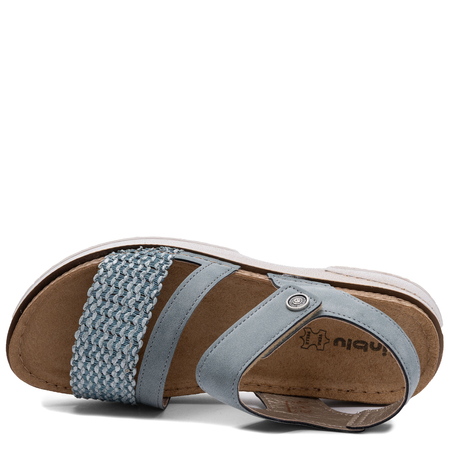 Inblu Women's Comfortable Sandals With Woven Strap Blue FA000005-LBLUE