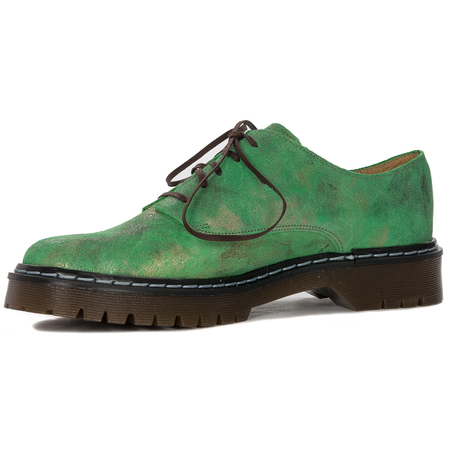 Maciejka 04087-09/00-5 Green+Gold Flat Shoes