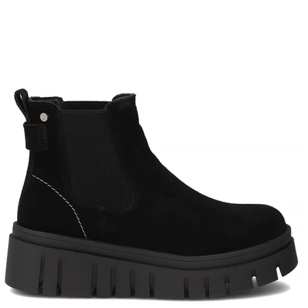 Filippo Botki Na Platformie Chelsea Wsuwane Czarne DBT7266-25-BK