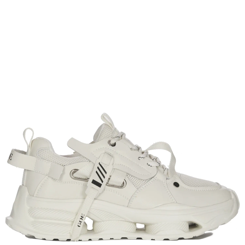 GOE Sneakersy damskie na platformie Beżowe