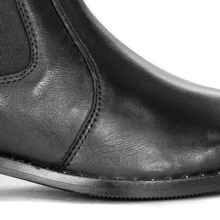Sztyblety Venezia Kay ESTER2129E Black skórzane Czarne