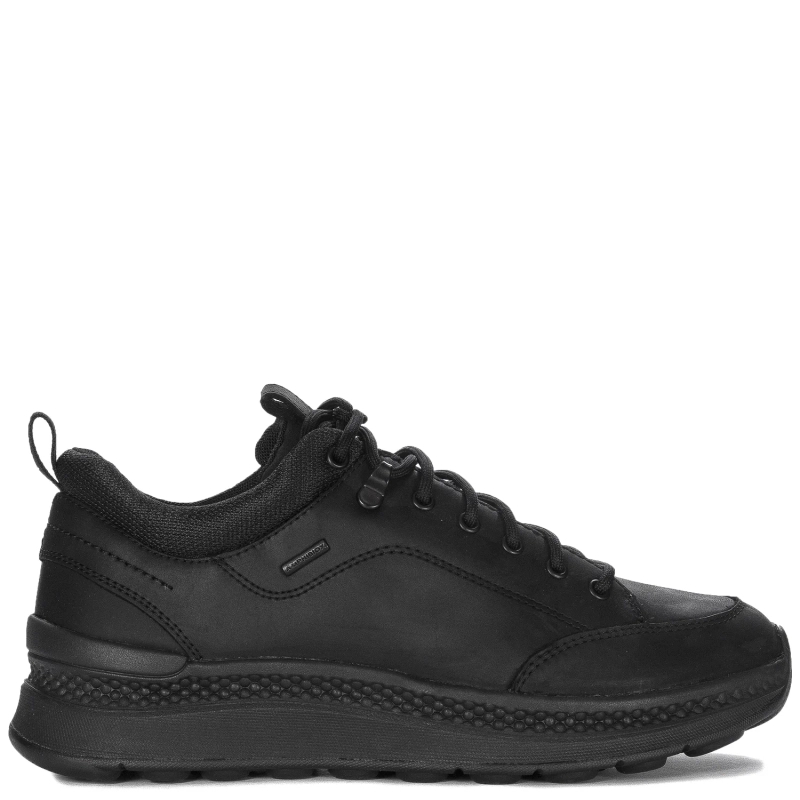 GEOX Półbuty męskie skórzane czarne Black