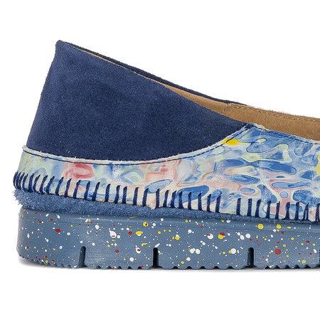 Maciejka Navy Flat Shoes
