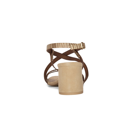 Maciejka Women's Leather Heeled Beige Sandals