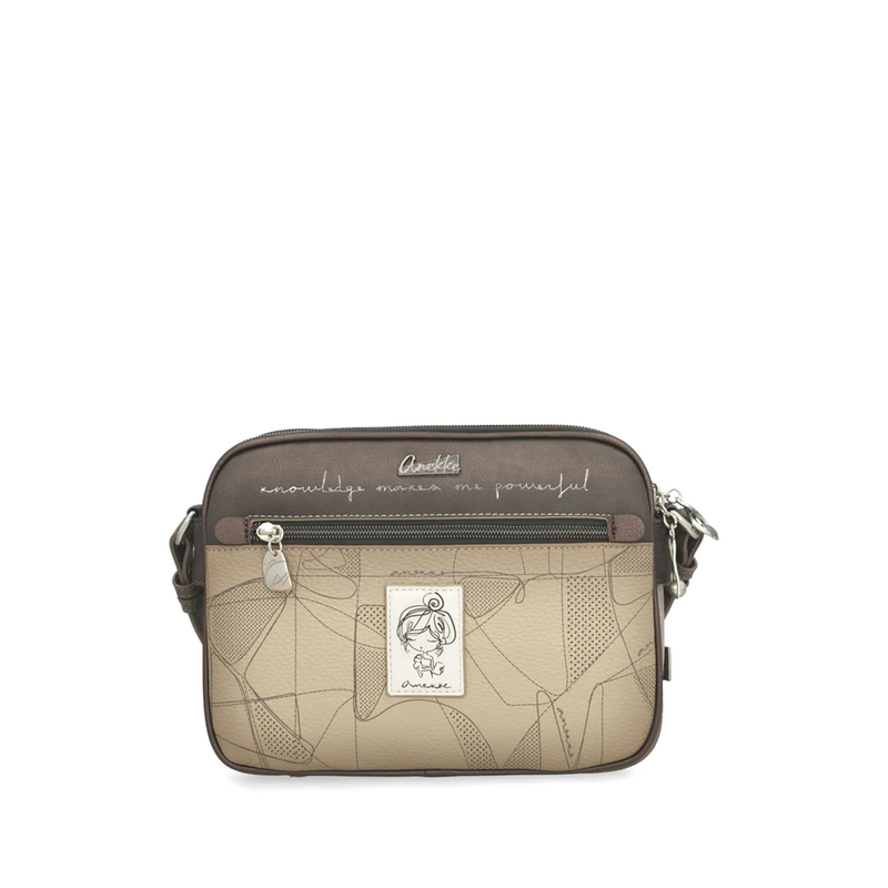Anekke Women’s Crossbody Three-Compartment Bag Adjustable Strap Multicolor 42813-188