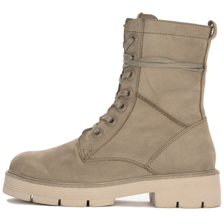 Marco Tozzi Taupe Nubuk Leather Boots