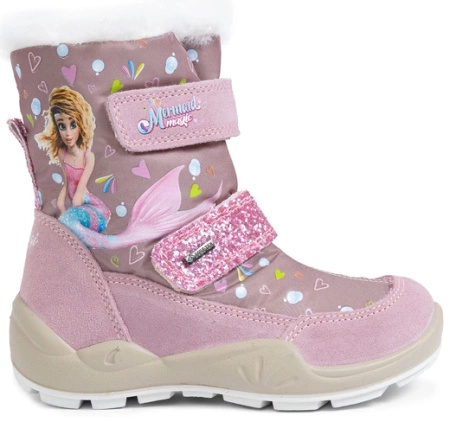 Primigi Fur-Lined Girls’ Snow Boots With Velcro Pink 8881900