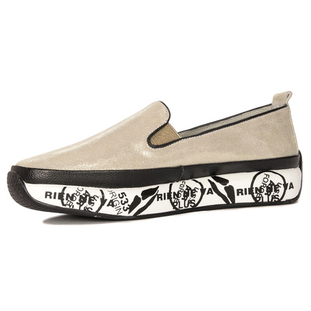 S.Barski Women's Low shoes Leather Gold