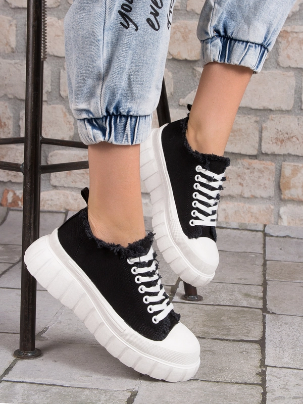 CAFENOIR Trampki Damskie Sneakersy Nero