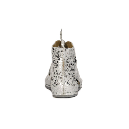 Maciejka Oryginalne Ażurowe Półbuty Skórzane Z Wycięciami Srebrne 3426S-35/00-6