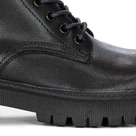Botki GOE II2N4044 Black Print botki skórzane z czaszką Czarne