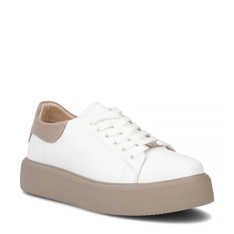 Filippo Leather Sneakers Women’s Low-Top Platform White DP7502-26-WH