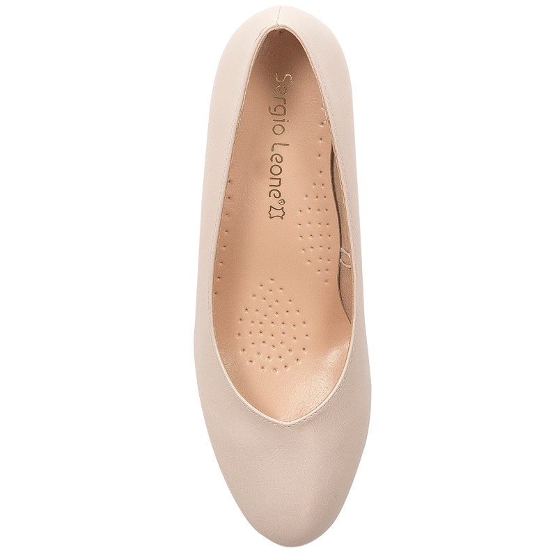 Sergio Leone Beige Pearl Pumps