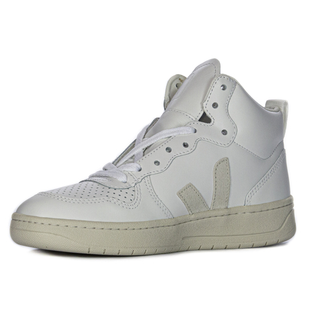 Veja Sneakersy damskie skórzane wysokie White Natural białe