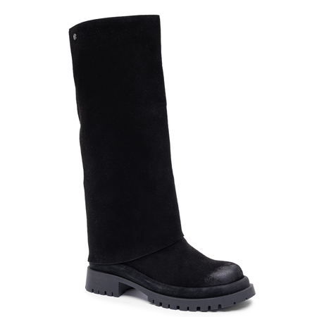 Maciejka Leather Classic Women’s Tall Black Boots 3.5 cm K7723-01/00-7