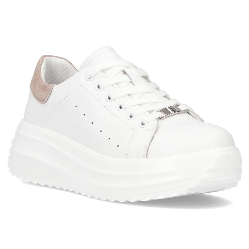 Filippo Leather White Low Shoes