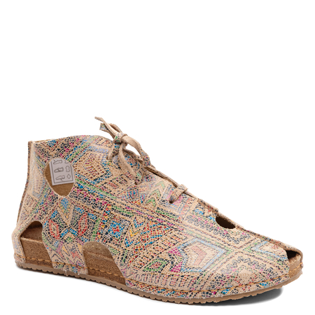 Maciejka Leather Ajour Lace-Up Shoes With Cut-Outs Multicolour 03426-10/00-6