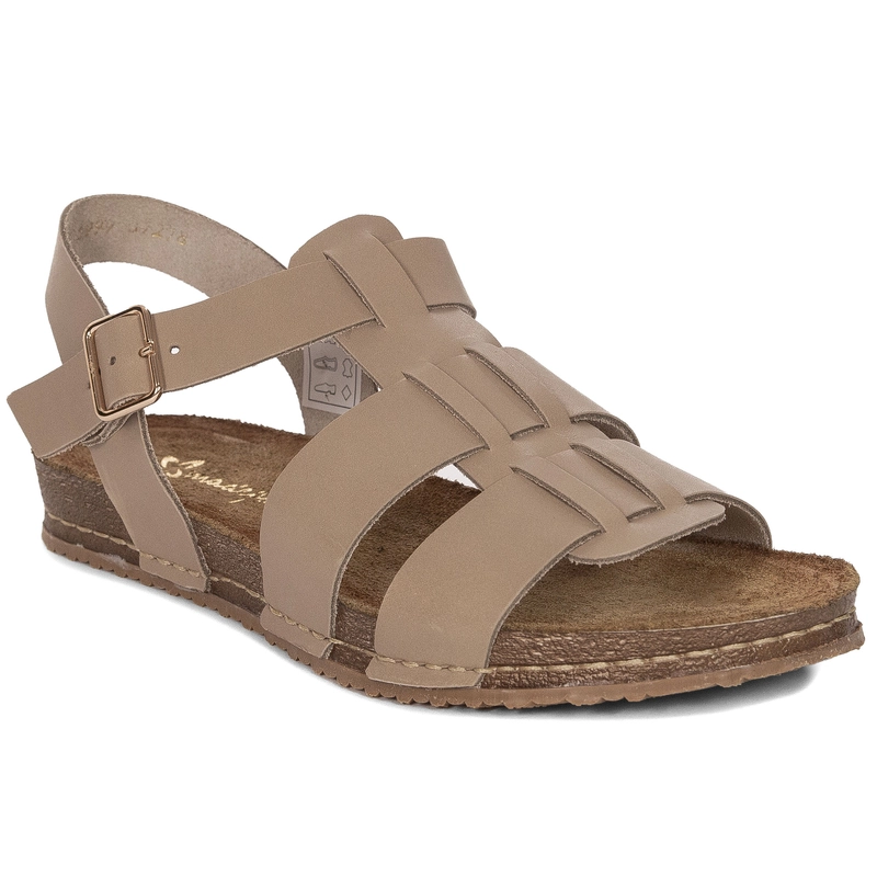 Maciejka Women's Leather Sandals Beige