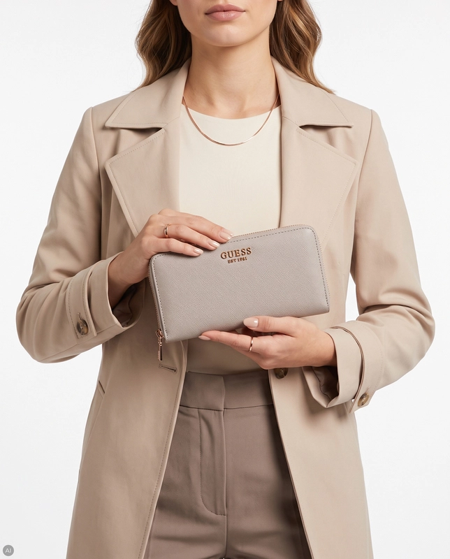 Guess Amorette Zip Around Wallet Taupe SWBG7898146-TAUPE