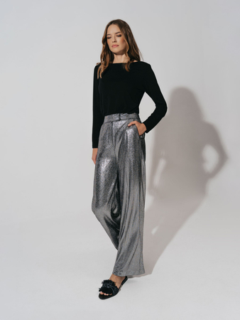 Opra Alia Silver High Waist Pants