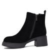 Artiker Suede Platform Ankle Boots Block Heel Black 57C0158
