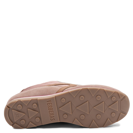 Verbenas Modne Zamszowe Sneakersy Sznurowane Różowe 9002451069ANT