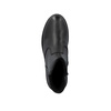Rieker Skórzane Botki Ocieplane na Platformie Czarne X9165-01-BLACK