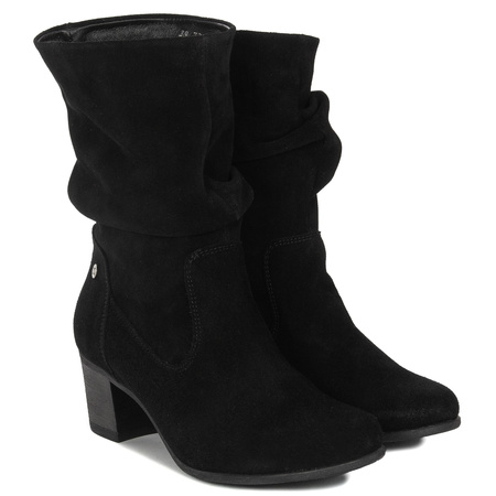 Maciejka Women's Leather Velour Boots Black