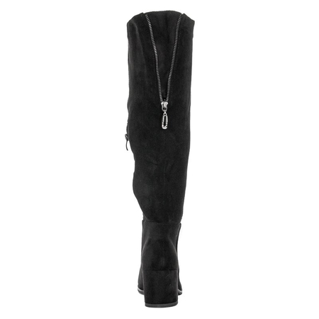 Sergio Leone KZ273 Black Knee-High Boots