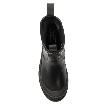 Pepe Jeans Botki damskie Gum Chelsea Black czarne