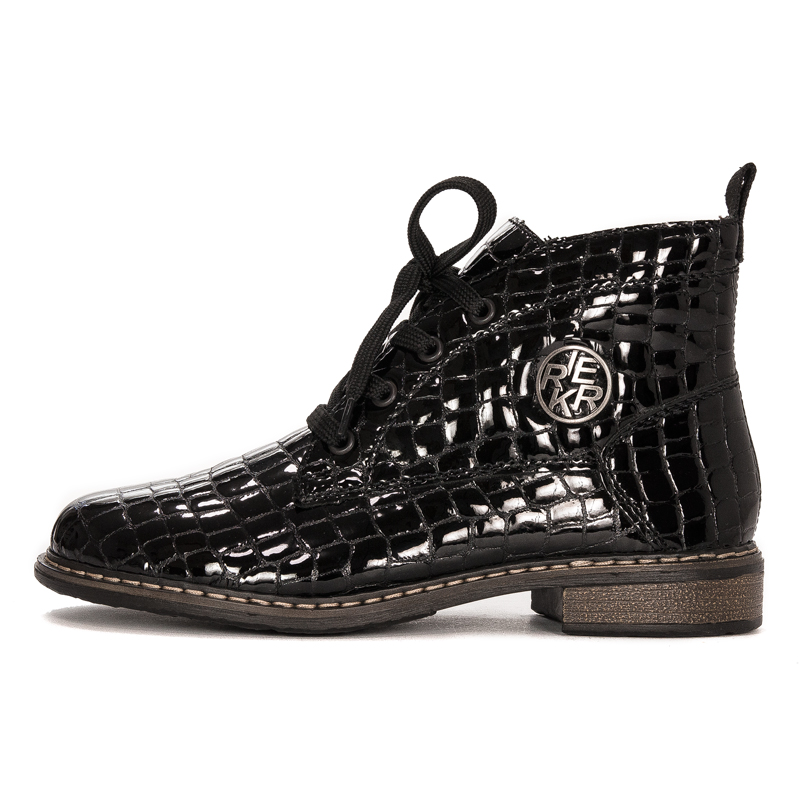 Rieker Black insulated Black leather boots