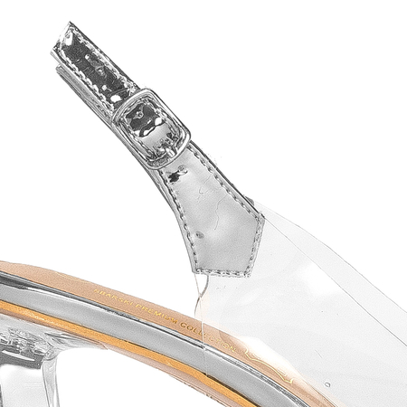 S.Barski Women's high-heeled sandals Silver