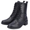 Rieker Sznurowane Botki Damskie Na klocku Ocieplane Czarne 75430-00-BLACK