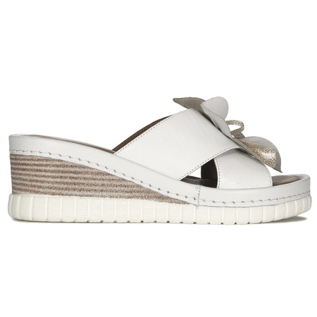Artiker Women's White-gold Sandals