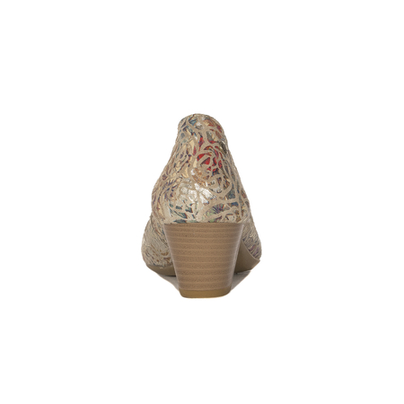 Maciejka Leather Floral Pumps Beige 04802-22/00-5