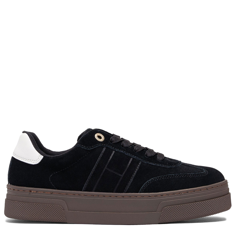 Tommy Hilfiger Platform Sneakers for Women with Embroidered H Black/Off White T3A9-33988-1840A794