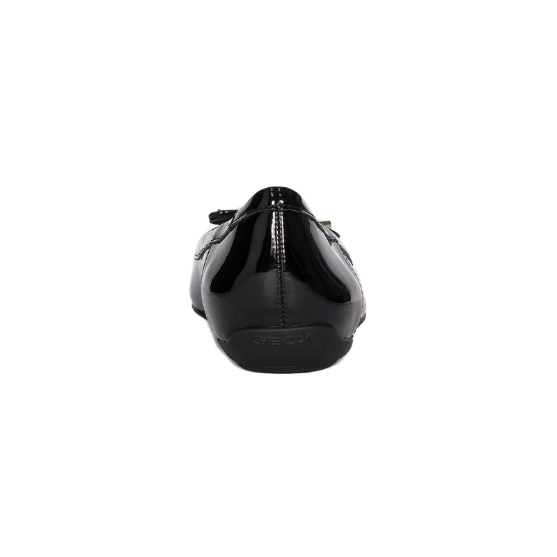 Geox Baleriny lakierowane z kokardką Black