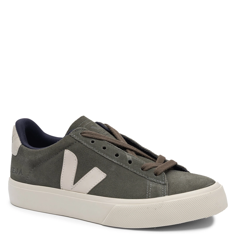 Veja Sneakersy damskie skórzane zamszowe Mud Pierre zielone