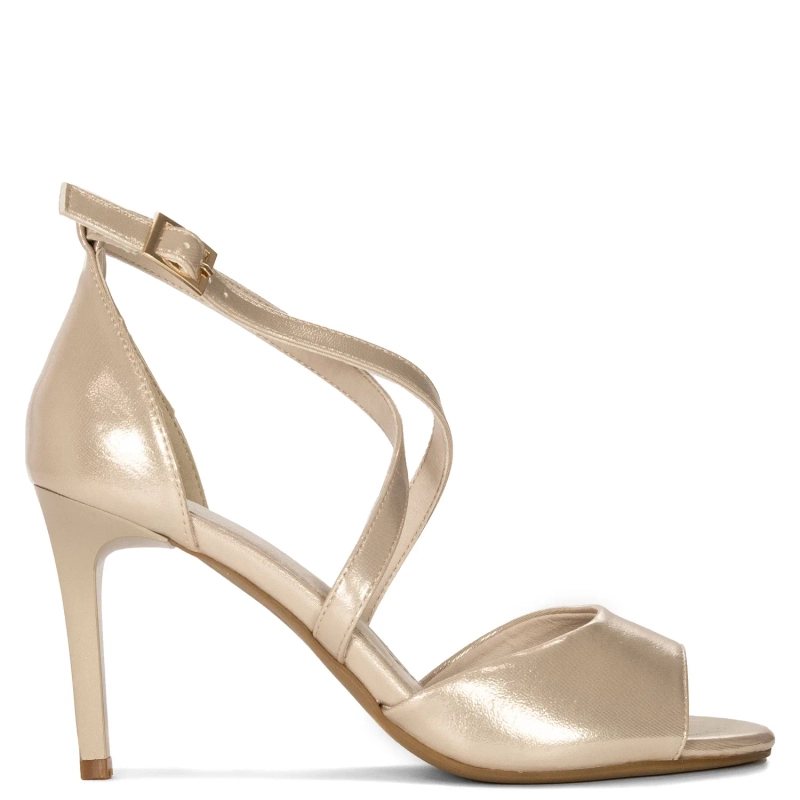 Sergio Leone Women's Sandals On A High Heel Gold