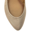 Maciejka Skórzane Baleriny Migdałowy Nosek Płaska Podeszwa Złote 04100-25/00-8
