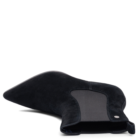 Maciejka Black Suede Ankle Boots Chelsea Boots With Low Heel K7756-01/00-7