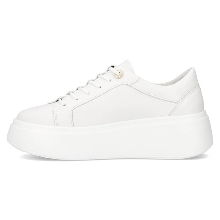 Filippo Sneakersy Damskie Skórzane Na Platformie Białe