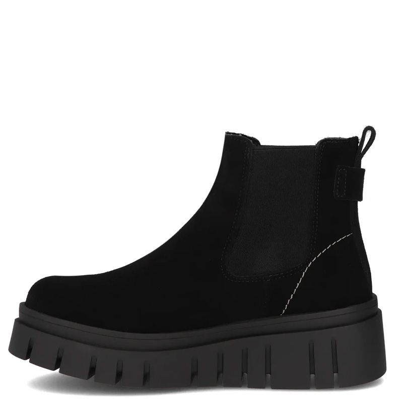 Filippo Botki Na Platformie Chelsea Wsuwane Czarne DBT7266-25-BK