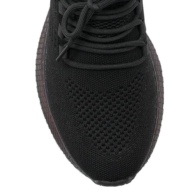 GOE Sneakersy męskie na platformie Black czarne