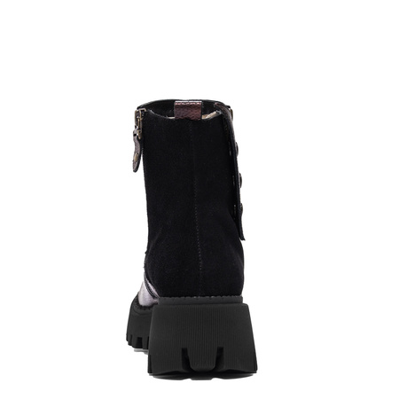 Maciejka Awangardowe Botki Na Platformie Metaliczny Brąz 06140-02/00-8