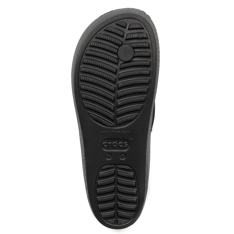 Crocs Klapki Damskie Black Platform Flip Czarne