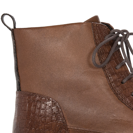 Marco Tozzi 2-25102-41-392 Brown Lace-up Woman's Leather Boots