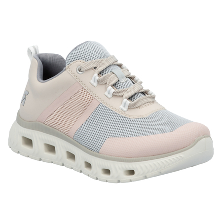 Rieker Sneakersy Damskie Różowo Niebieskie